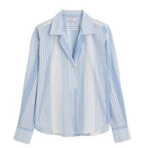 Madewell Blue and White Striped Button Down Shirt NWT